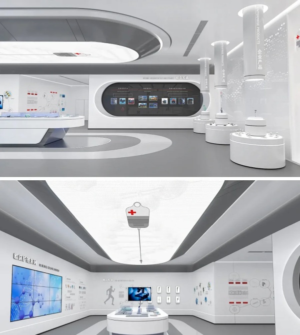 生物科技企业展厅设计案例赏析