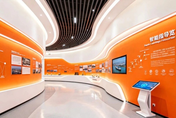 港务集团展厅怎么设计？这篇 “国际枢纽风” 方案，让参观变成 “全球物流体验”