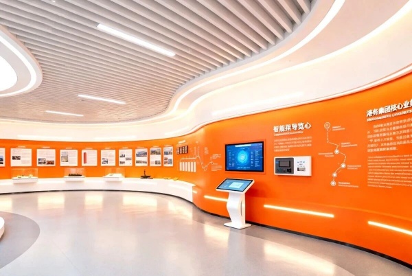 港务集团展厅怎么设计？这篇 “国际枢纽风” 方案，让参观变成 “全球物流体验”