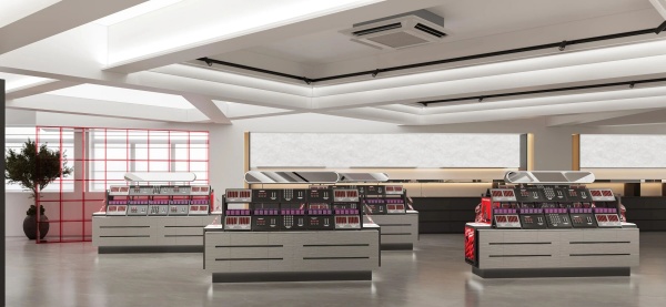 美妆展厅设计极简美学突围，美业空间新生