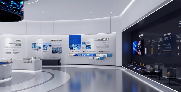 简约科技展厅以简载技，打造质感体验场