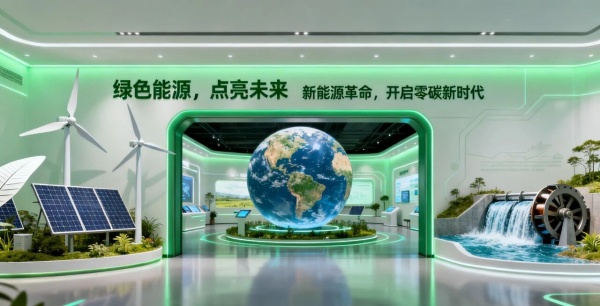 新能源企业展厅设计怎么做才能彰显绿色未来愿景？