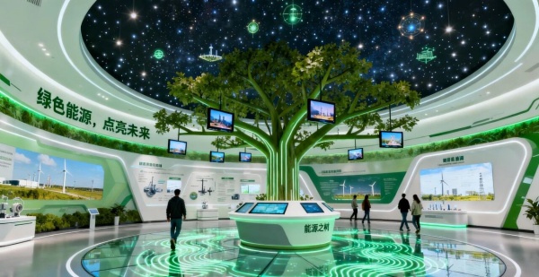 新能源企业展厅设计怎么做才能彰显绿色未来愿景？