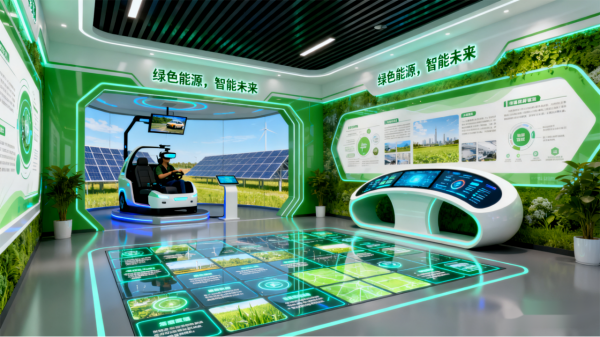 新能源企业展厅设计怎么做才能彰显绿色未来愿景？