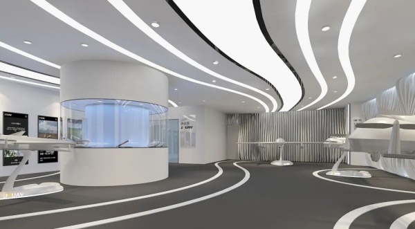 450m²无人机科技展厅设计，你敢这样玩线条吗？