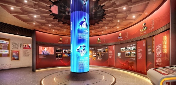数字科技党建思政教育展厅设计