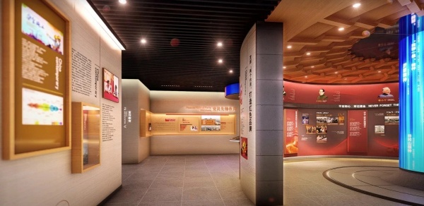 数字科技党建思政教育展厅设计