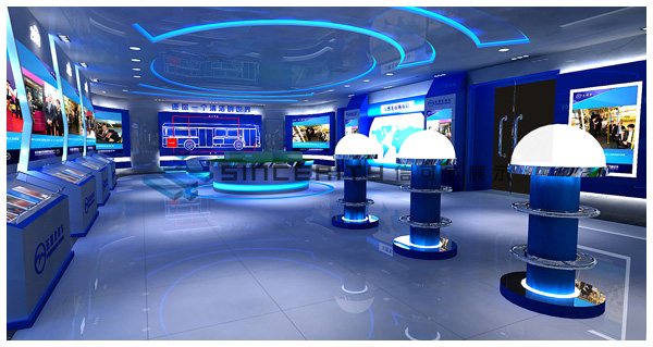五洲龙客车展厅设计以数字化与科技感为特色的客车展厅设计！