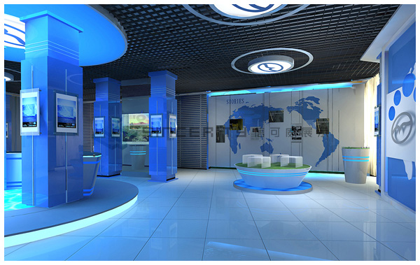 五洲龙客车展厅设计以数字化与科技感为特色的客车展厅设计！