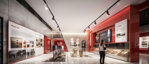 打造高级感红色展厅文化墙，需要注意的8个要点