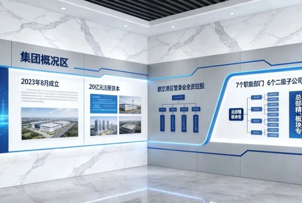 航空大都市发展集团展厅设计，赋能港产城融合发展