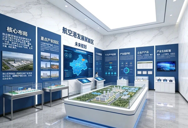 航空大都市发展集团展厅设计，赋能港产城融合发展